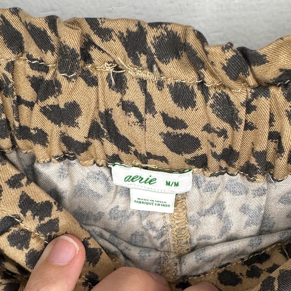 Aerie Lyocell Camp Leopard/Cheetah Print Women's Shorts Medium - Picture 7 of 12
